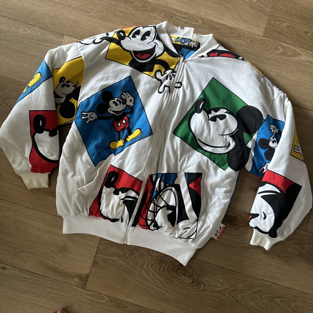 Walt Disney & Co Unisex Adult Mickey AOP Reversible Coat Colorful Full Zip OSFM